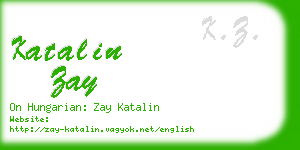 katalin zay business card